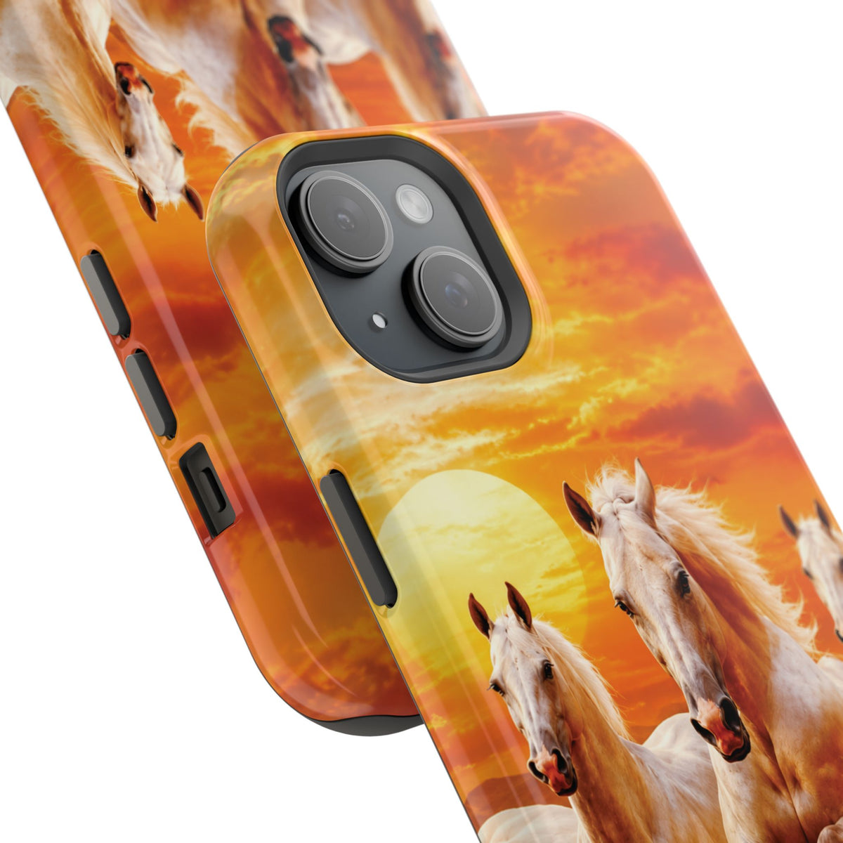 Atlas Horses - Moroccan Sunset — Magnetic Impact-Resistant iPhone Cover