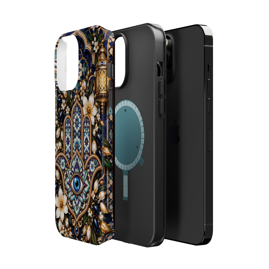 Moroccan Khmisa Zellige Heritage — Magnetic Impact-Resistant iPhone Cover