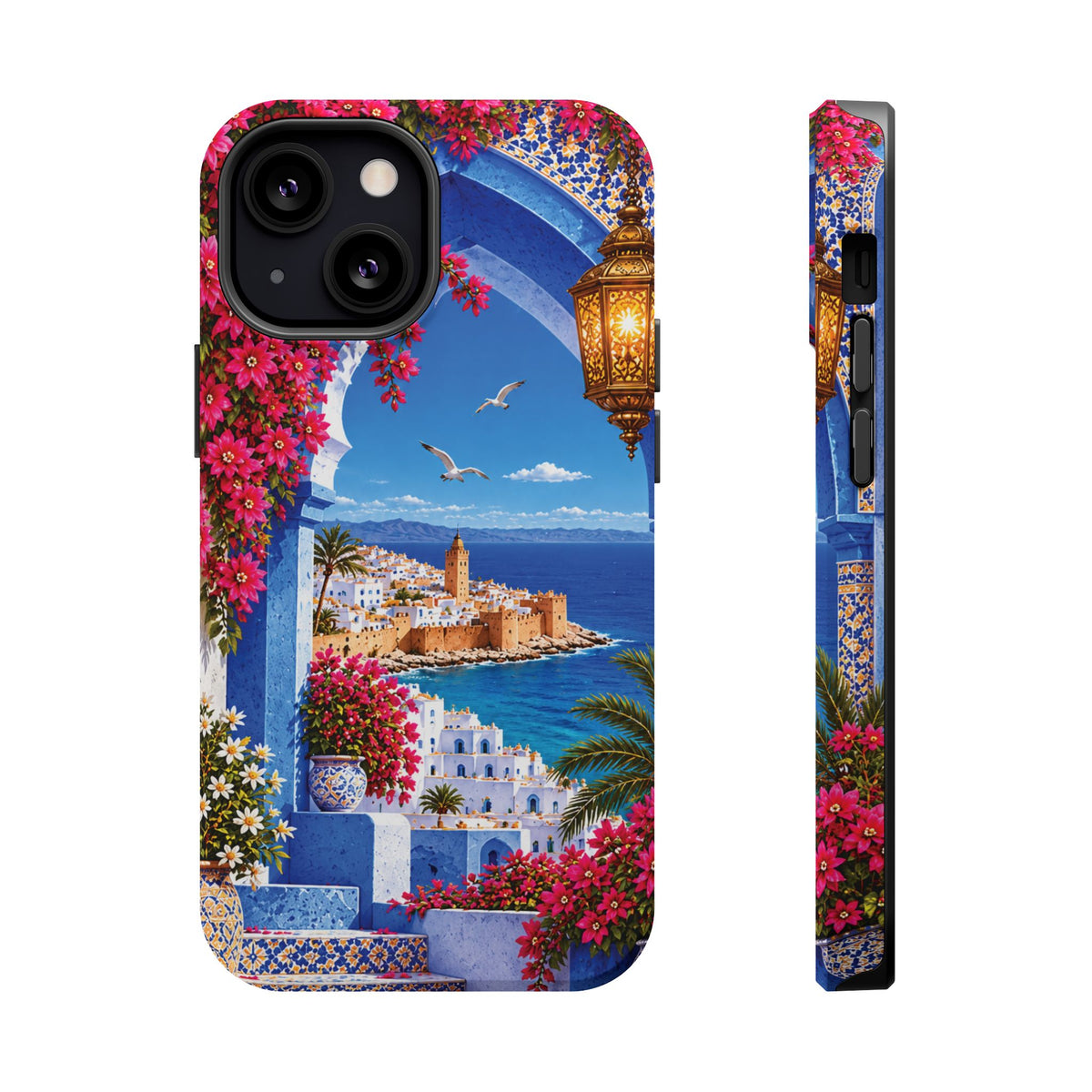 Moroccan Blue Medina — Magnetic Impact-Resistant iPhone Cover