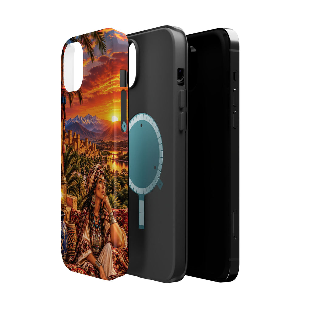 Amazigh Warrior Woman Heritage — Magnetic Impact-Resistant iPhone Cover