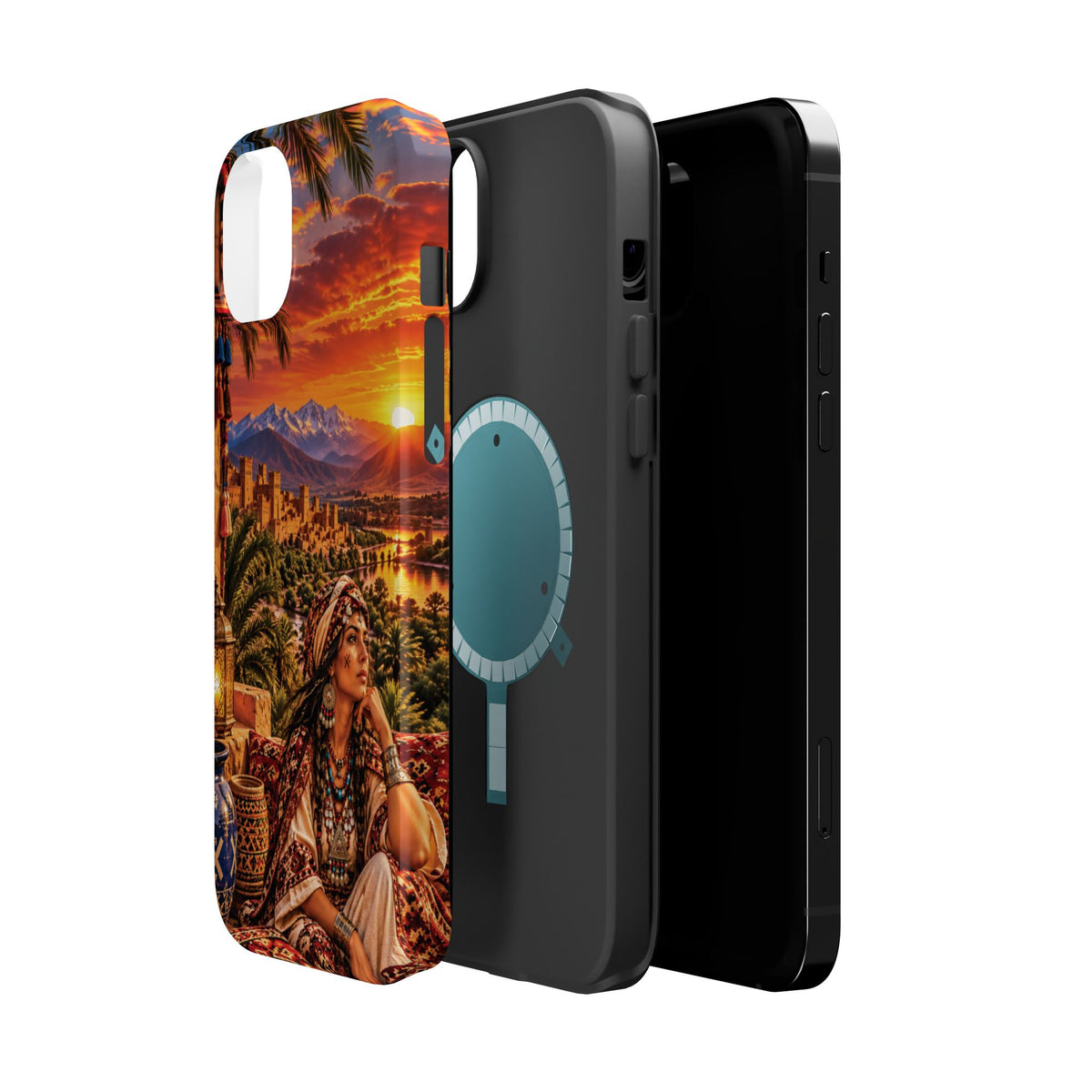 Amazigh Warrior Woman Heritage — Magnetic Impact-Resistant iPhone Cover