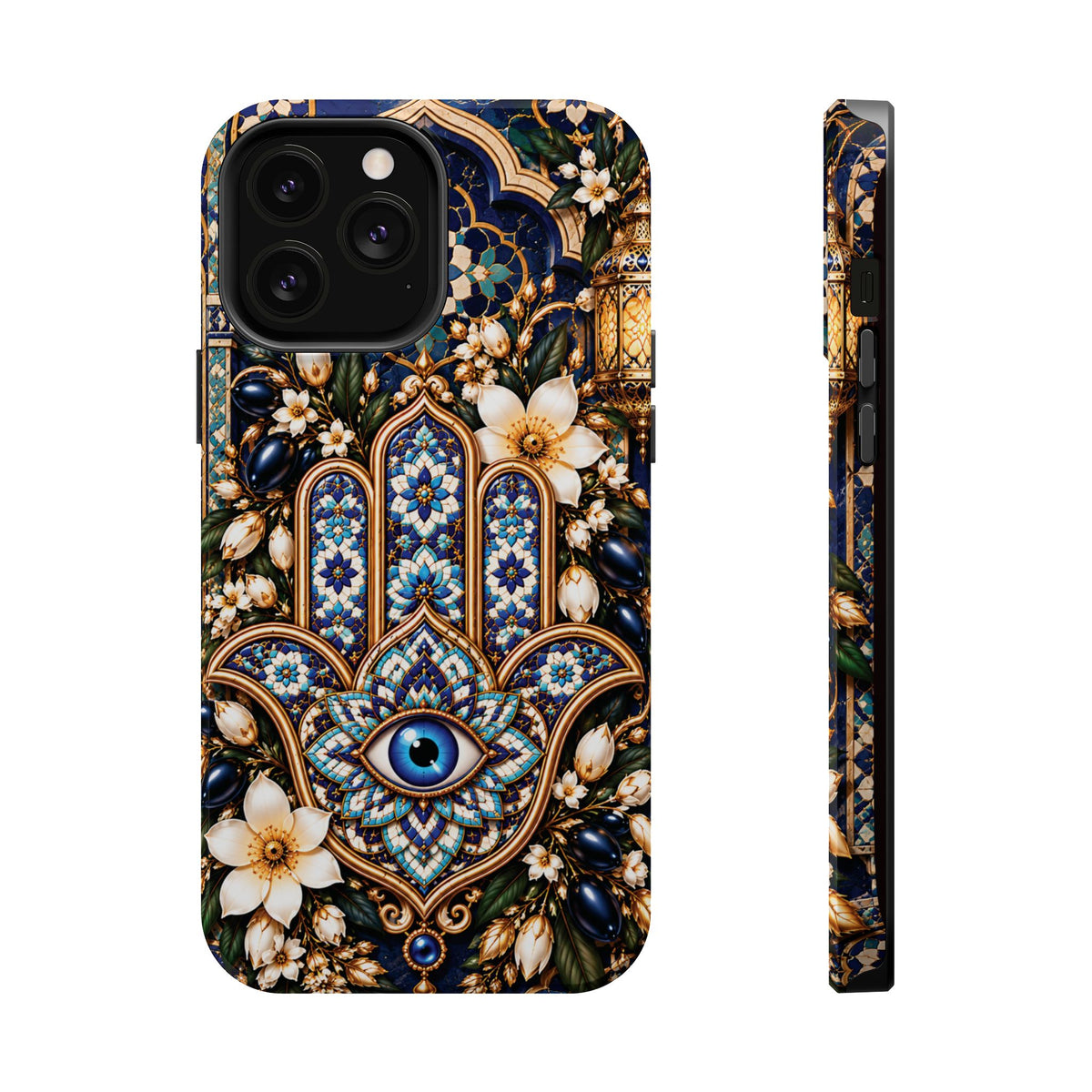 Moroccan Khmisa Zellige Heritage — Magnetic Impact-Resistant iPhone Cover