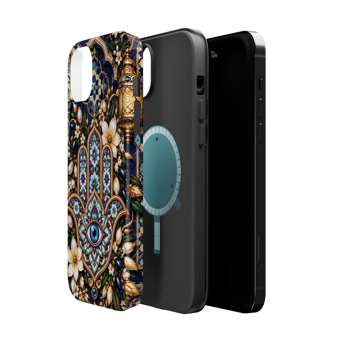 Moroccan Khmisa Zellige Heritage — Magnetic Impact-Resistant iPhone Cover
