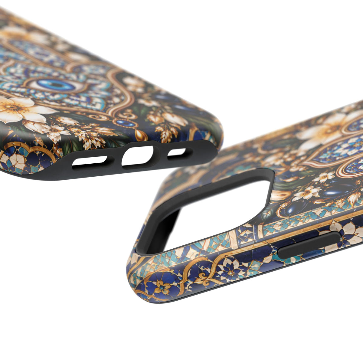 Moroccan Khmisa Zellige Heritage — Magnetic Impact-Resistant iPhone Cover