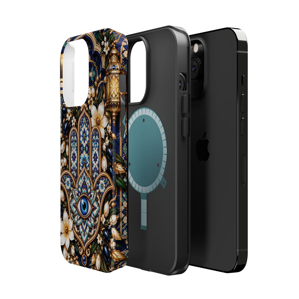 Moroccan Khmisa Zellige Heritage — Magnetic Impact-Resistant iPhone Cover