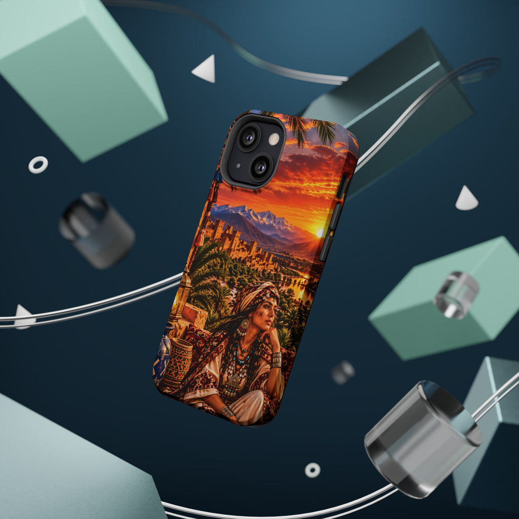 Amazigh Warrior Woman Heritage — Magnetic Impact-Resistant iPhone Cover