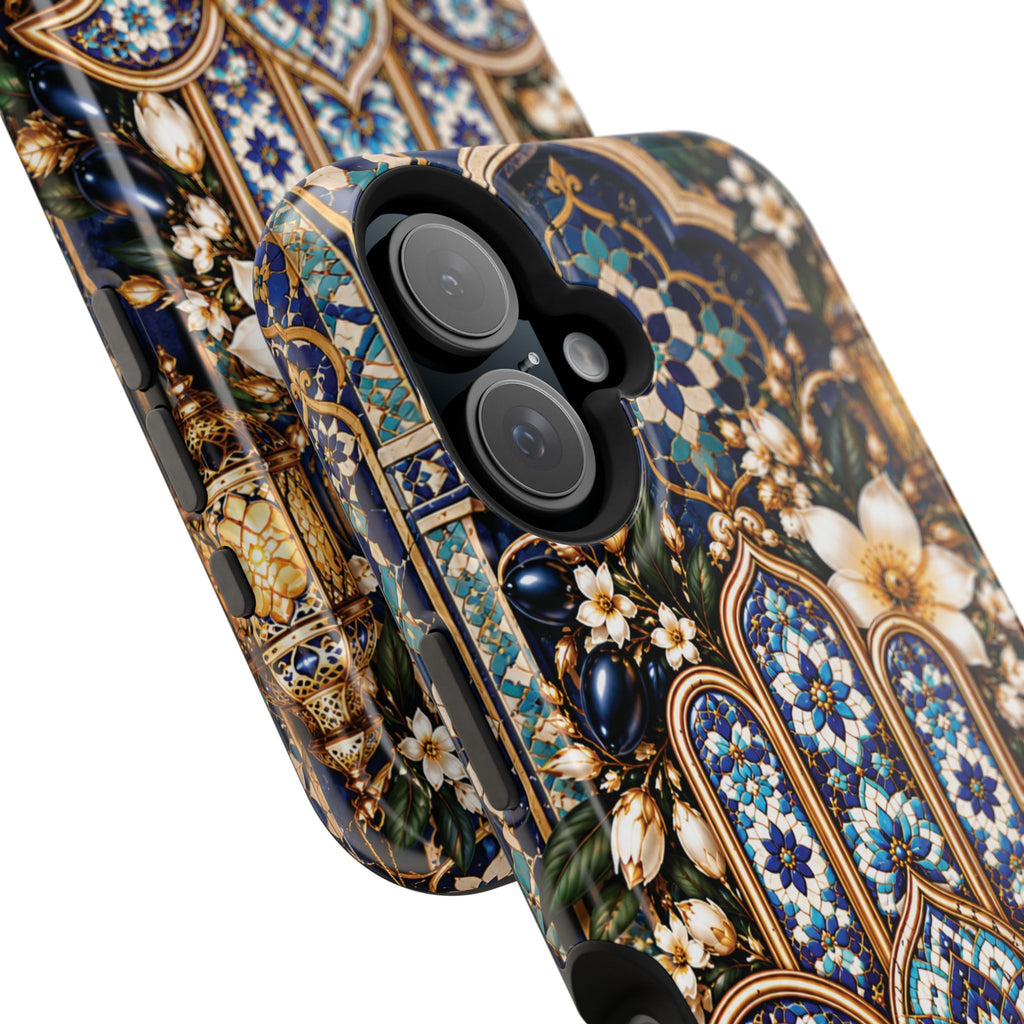 Moroccan Khmisa Zellige Heritage — Magnetic Impact-Resistant iPhone Cover