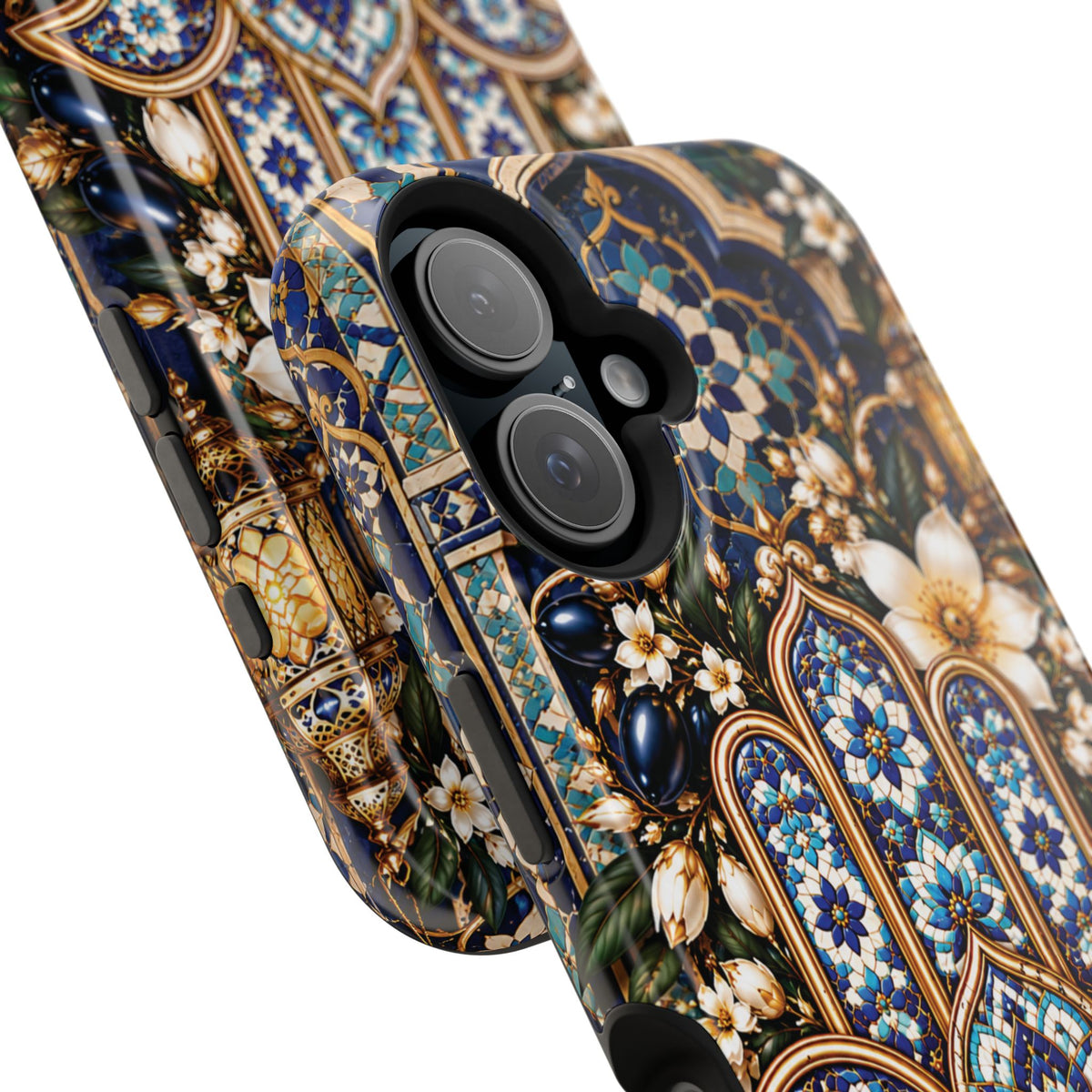 Moroccan Khmisa Zellige Heritage — Magnetic Impact-Resistant iPhone Cover
