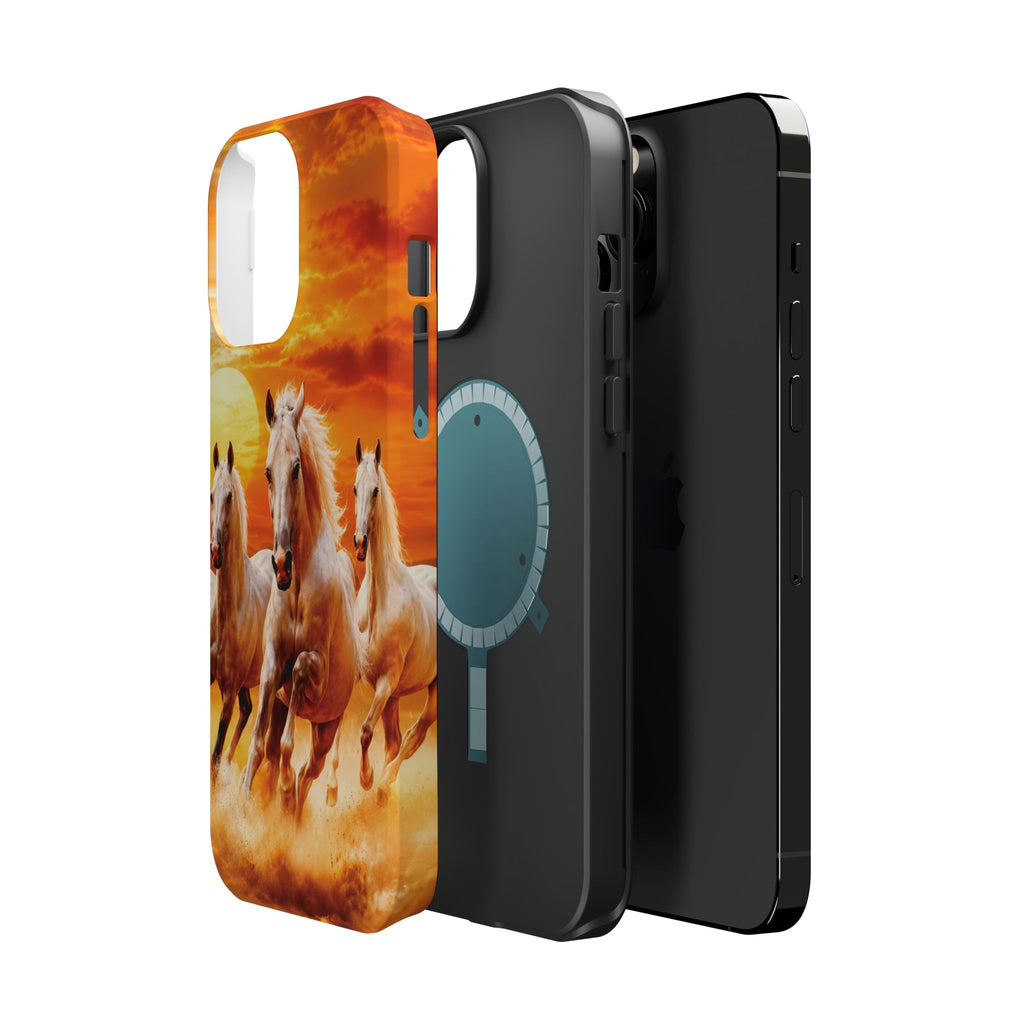 Atlas Horses - Moroccan Sunset — Magnetic Impact-Resistant iPhone Cover
