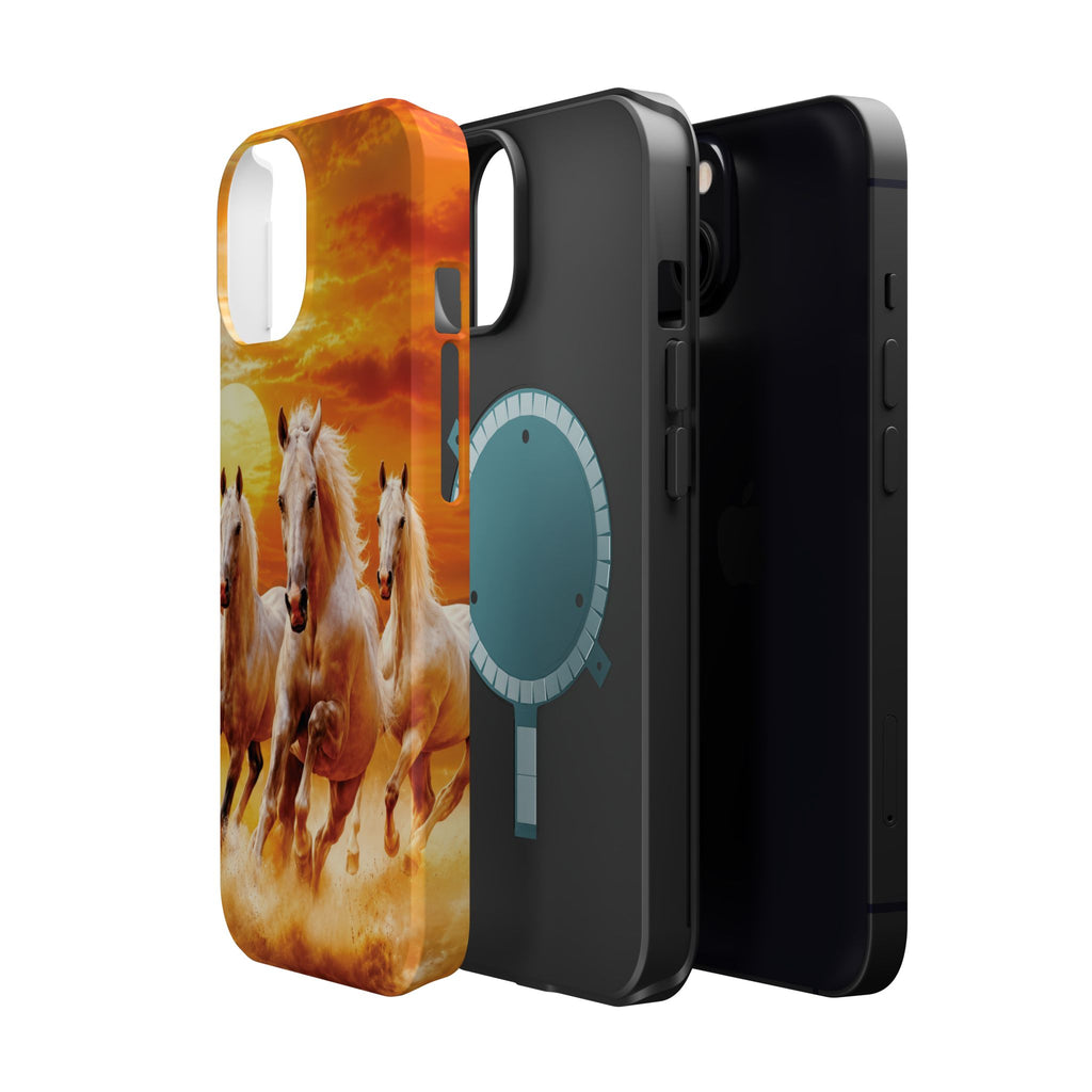 Atlas Horses - Moroccan Sunset — Magnetic Impact-Resistant iPhone Cover