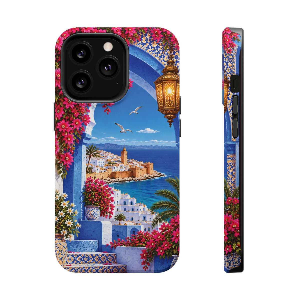 Moroccan Blue Medina — Magnetic Impact-Resistant iPhone Cover