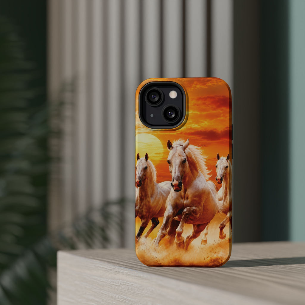 Atlas Horses - Moroccan Sunset — Magnetic Impact-Resistant iPhone Cover