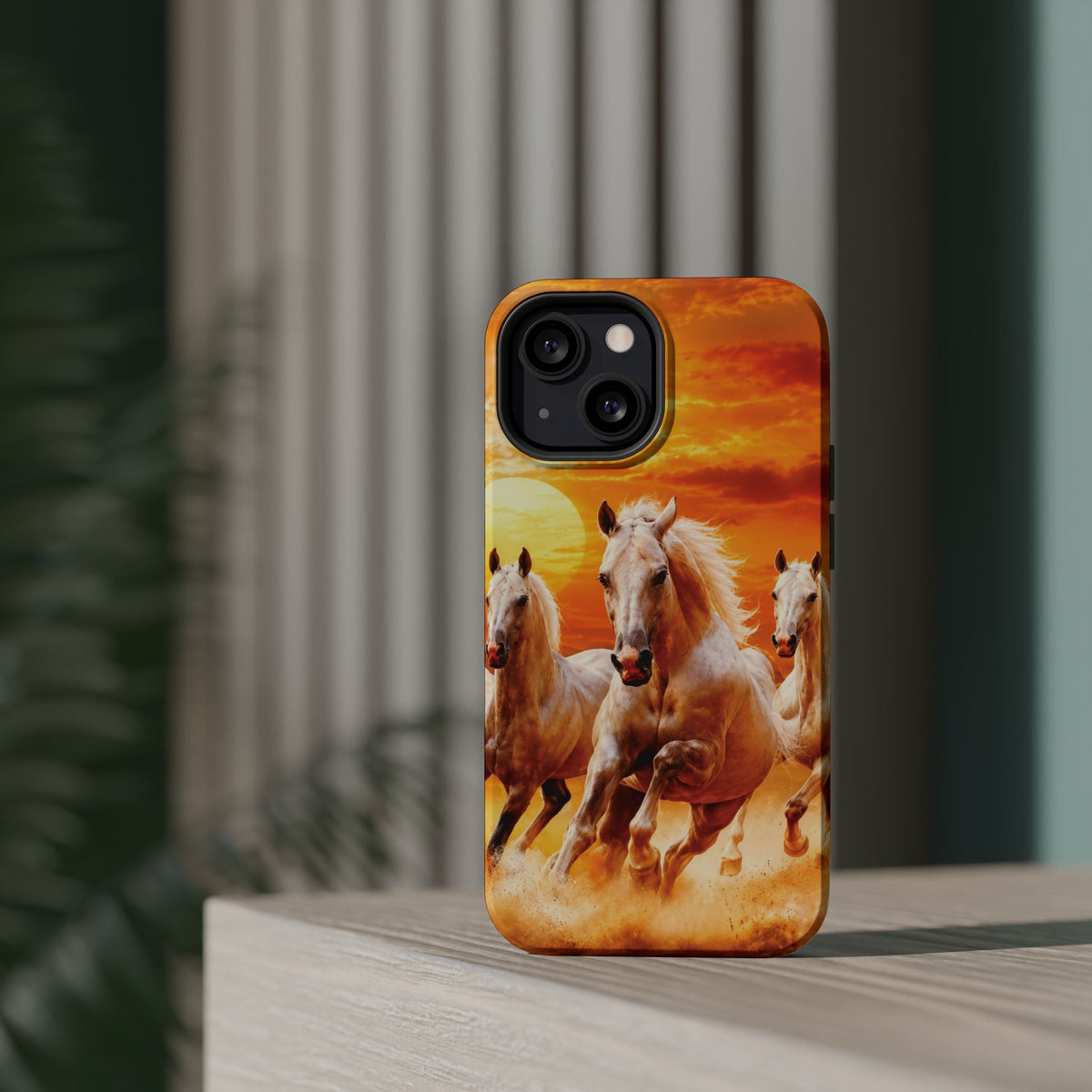 Atlas Horses - Moroccan Sunset — Magnetic Impact-Resistant iPhone Cover