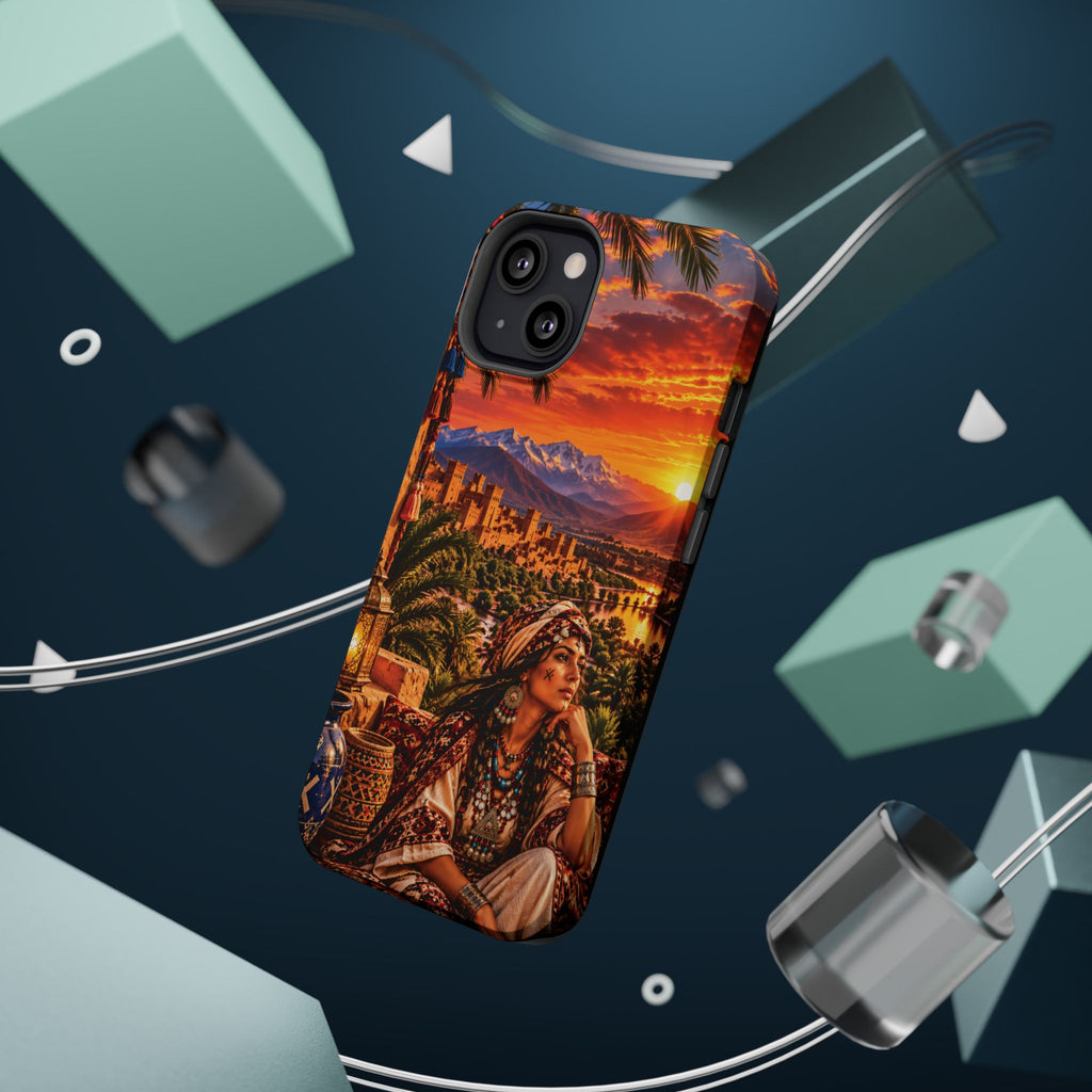 Amazigh Warrior Woman Heritage — Magnetic Impact-Resistant iPhone Cover