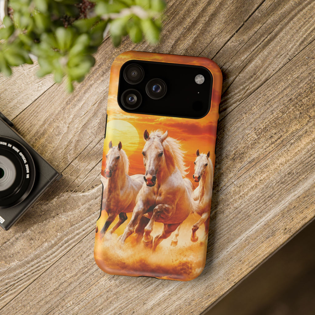 Atlas Horses - Moroccan Sunset — Magnetic Impact-Resistant iPhone Cover