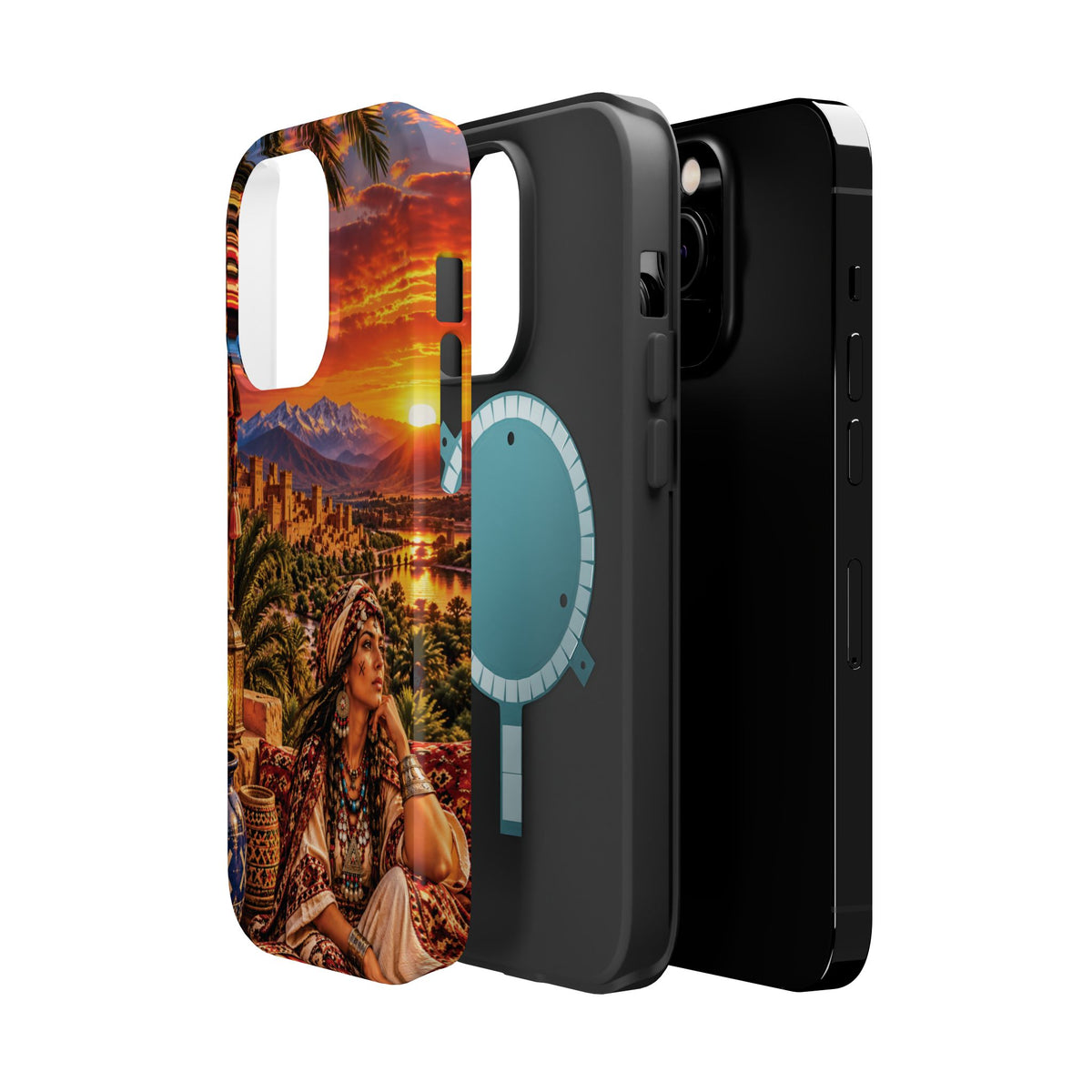 Amazigh Warrior Woman Heritage — Magnetic Impact-Resistant iPhone Cover