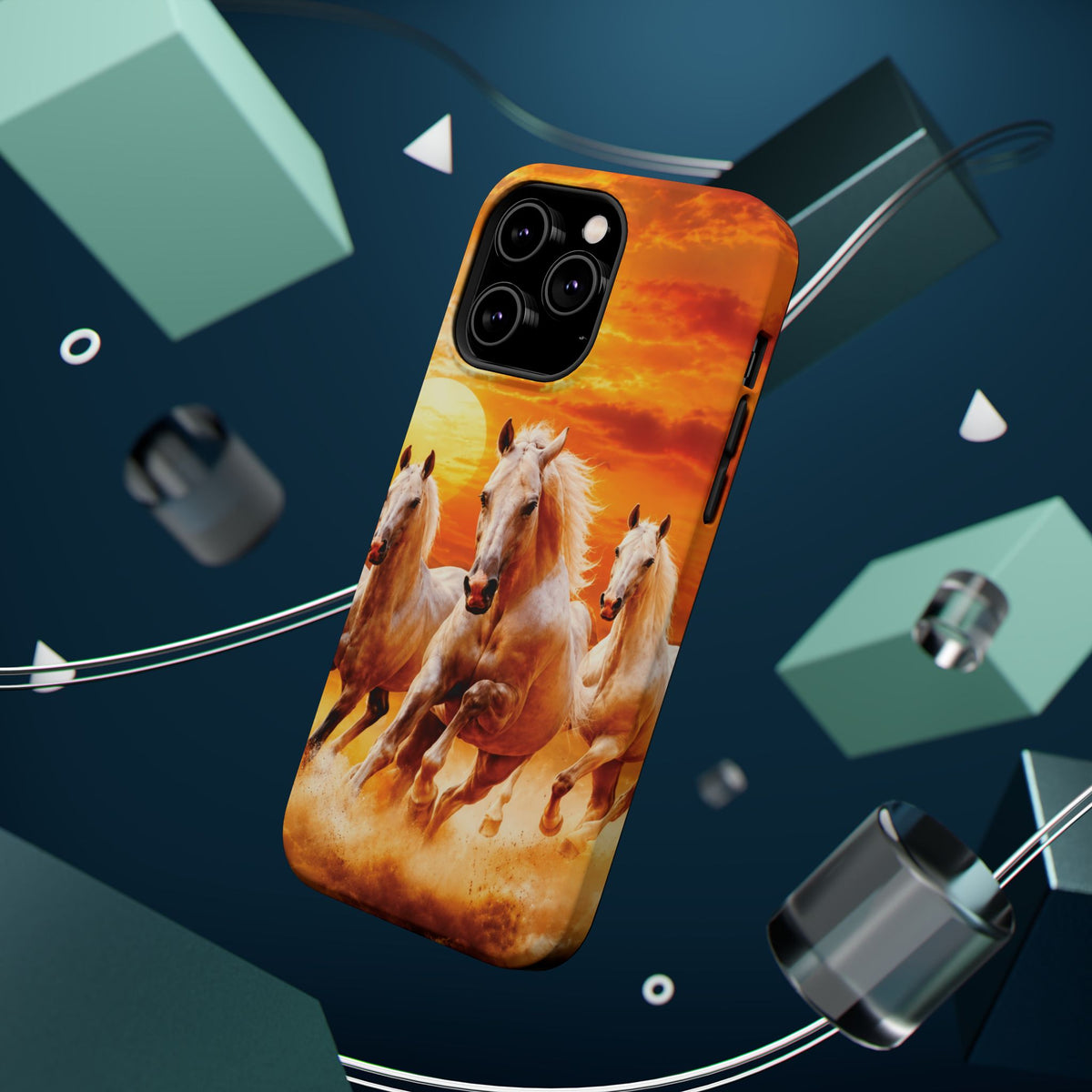 Atlas Horses - Moroccan Sunset — Magnetic Impact-Resistant iPhone Cover