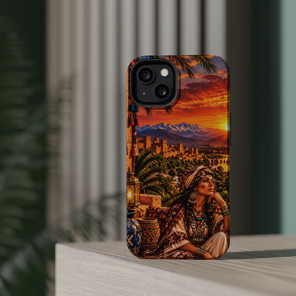 Amazigh Warrior Woman Heritage — Magnetic Impact-Resistant iPhone Cover