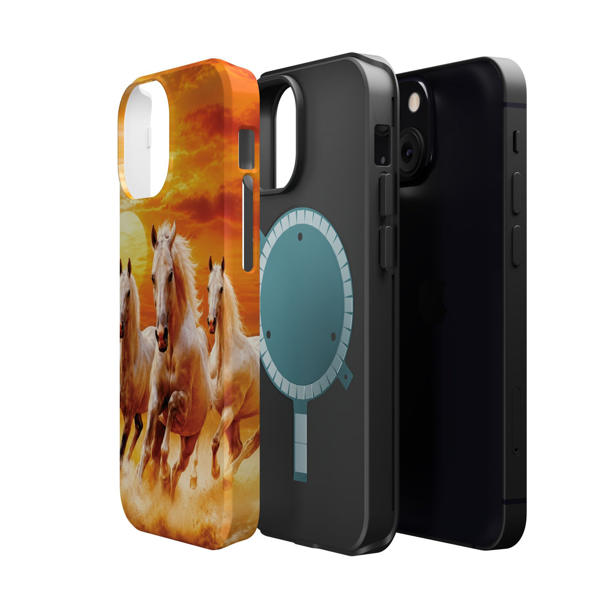 Atlas Horses - Moroccan Sunset — Magnetic Impact-Resistant iPhone Cover