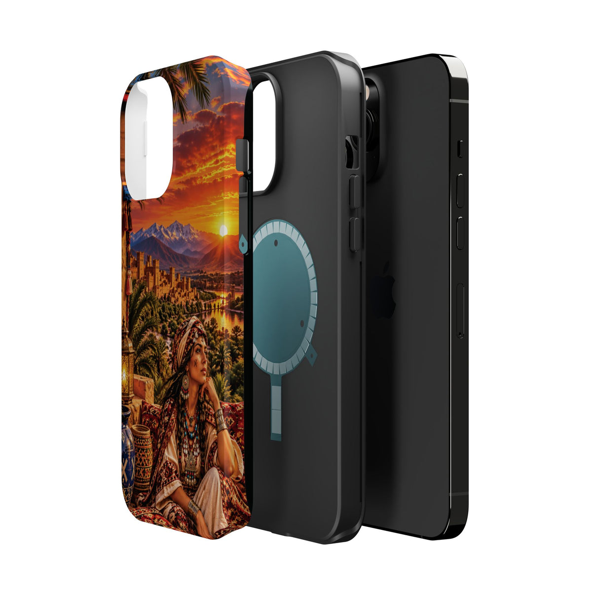 Amazigh Warrior Woman Heritage — Magnetic Impact-Resistant iPhone Cover