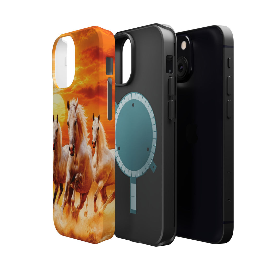 Atlas Horses - Moroccan Sunset — Magnetic Impact-Resistant iPhone Cover