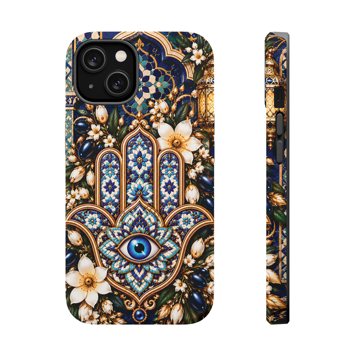 Moroccan Khmisa Zellige Heritage — Magnetic Impact-Resistant iPhone Cover