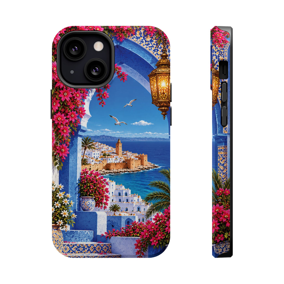 Moroccan Blue Medina — Magnetic Impact-Resistant iPhone Cover