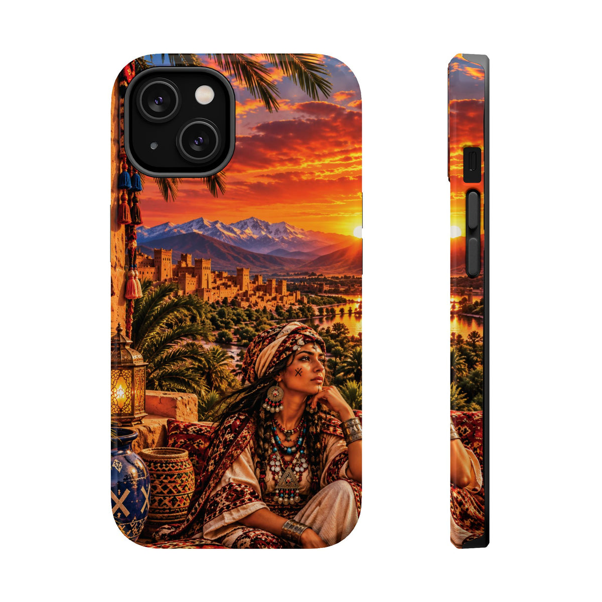 Amazigh Warrior Woman Heritage — Magnetic Impact-Resistant iPhone Cover