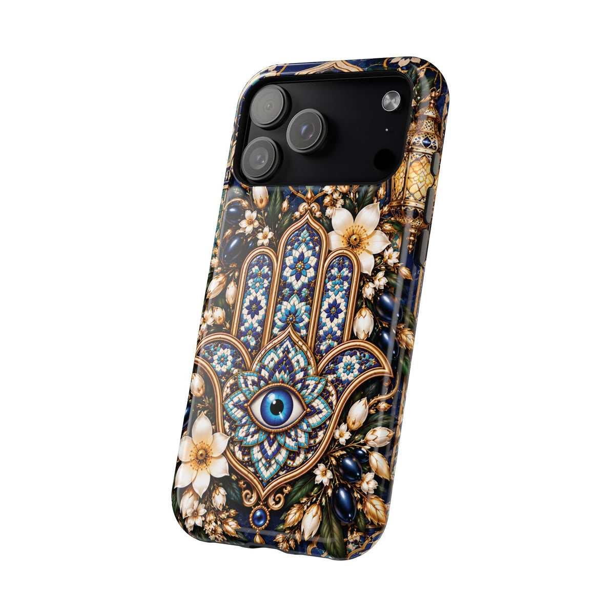 Moroccan Khmisa Zellige Heritage — Magnetic Impact-Resistant iPhone Cover