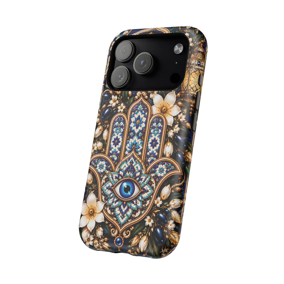 Moroccan Khmisa Zellige Heritage — Magnetic Impact-Resistant iPhone Cover