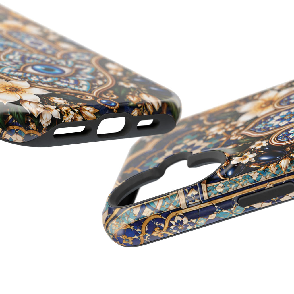Moroccan Khmisa Zellige Heritage — Magnetic Impact-Resistant iPhone Cover
