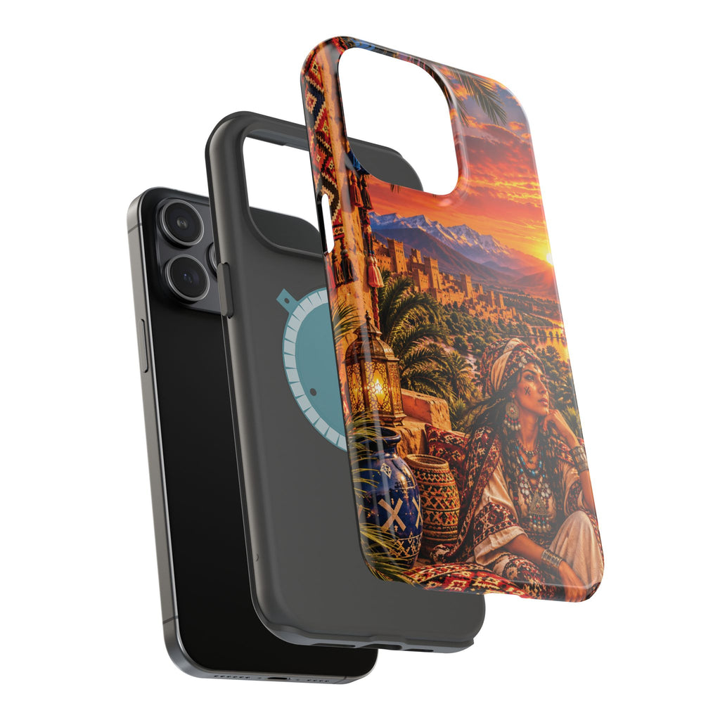 Amazigh Warrior Woman Heritage — Magnetic Impact-Resistant iPhone Cover