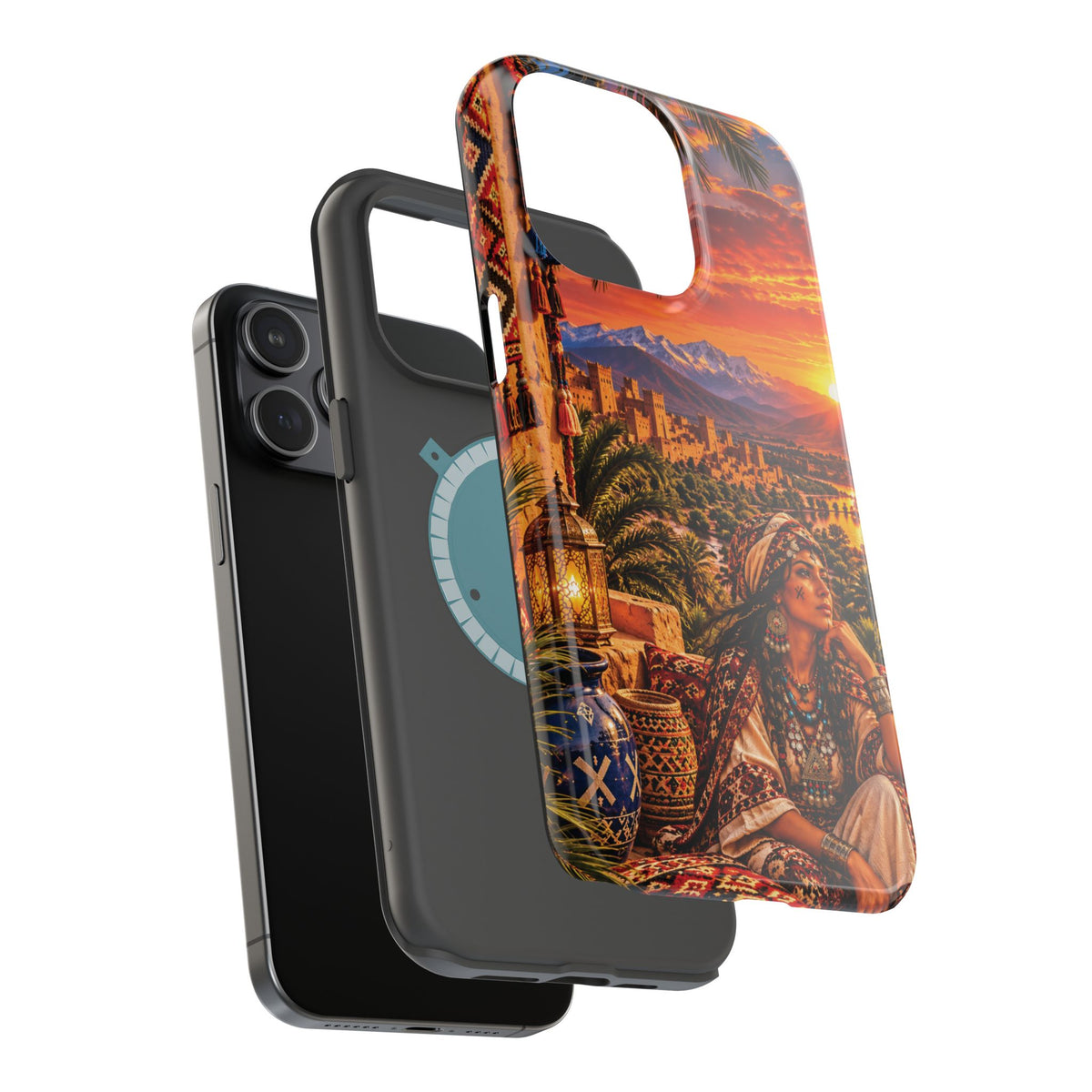 Amazigh Warrior Woman Heritage — Magnetic Impact-Resistant iPhone Cover