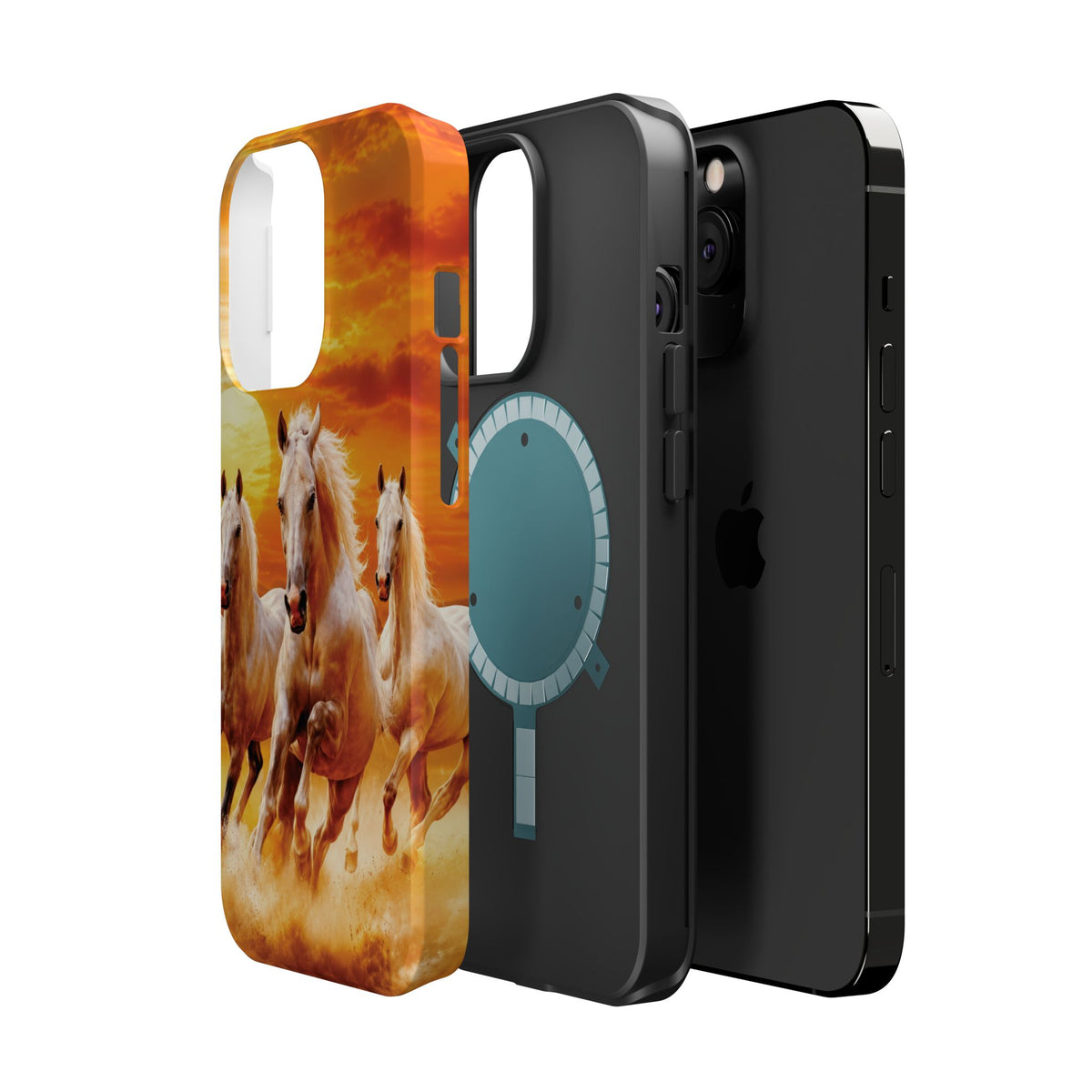 Atlas Horses - Moroccan Sunset — Magnetic Impact-Resistant iPhone Cover