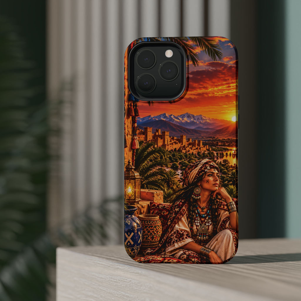 Amazigh Warrior Woman Heritage — Magnetic Impact-Resistant iPhone Cover