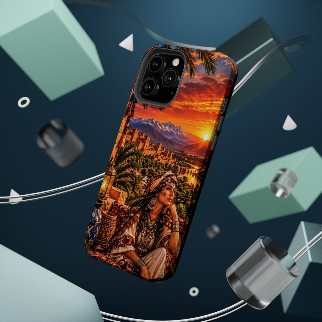 Amazigh Warrior Woman Heritage — Magnetic Impact-Resistant iPhone Cover