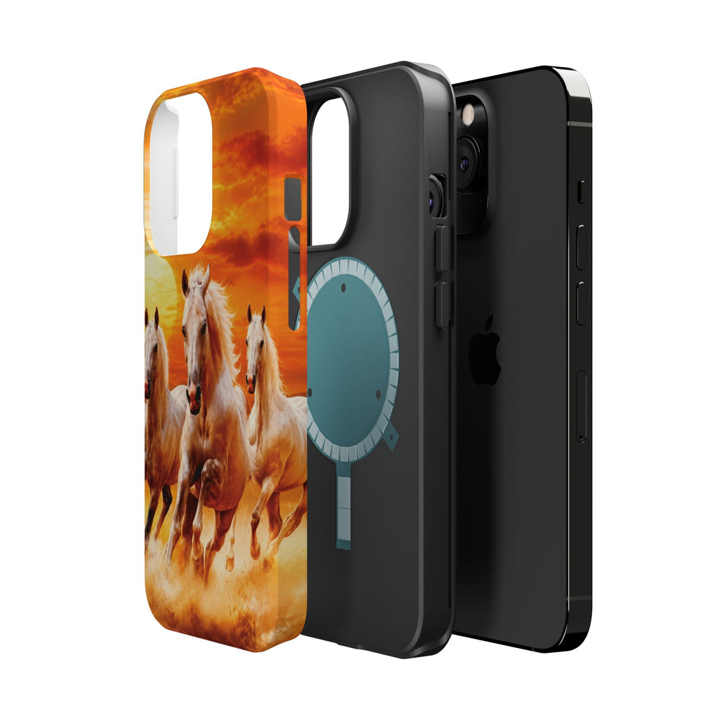 Atlas Horses - Moroccan Sunset — Magnetic Impact-Resistant iPhone Cover
