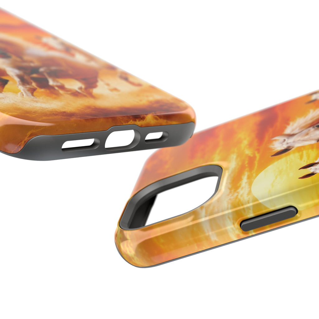 Atlas Horses - Moroccan Sunset — Magnetic Impact-Resistant iPhone Cover