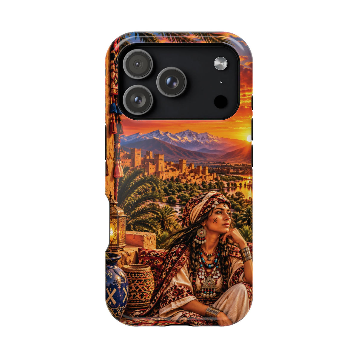 Amazigh Warrior Woman Heritage — Magnetic Impact-Resistant iPhone Cover