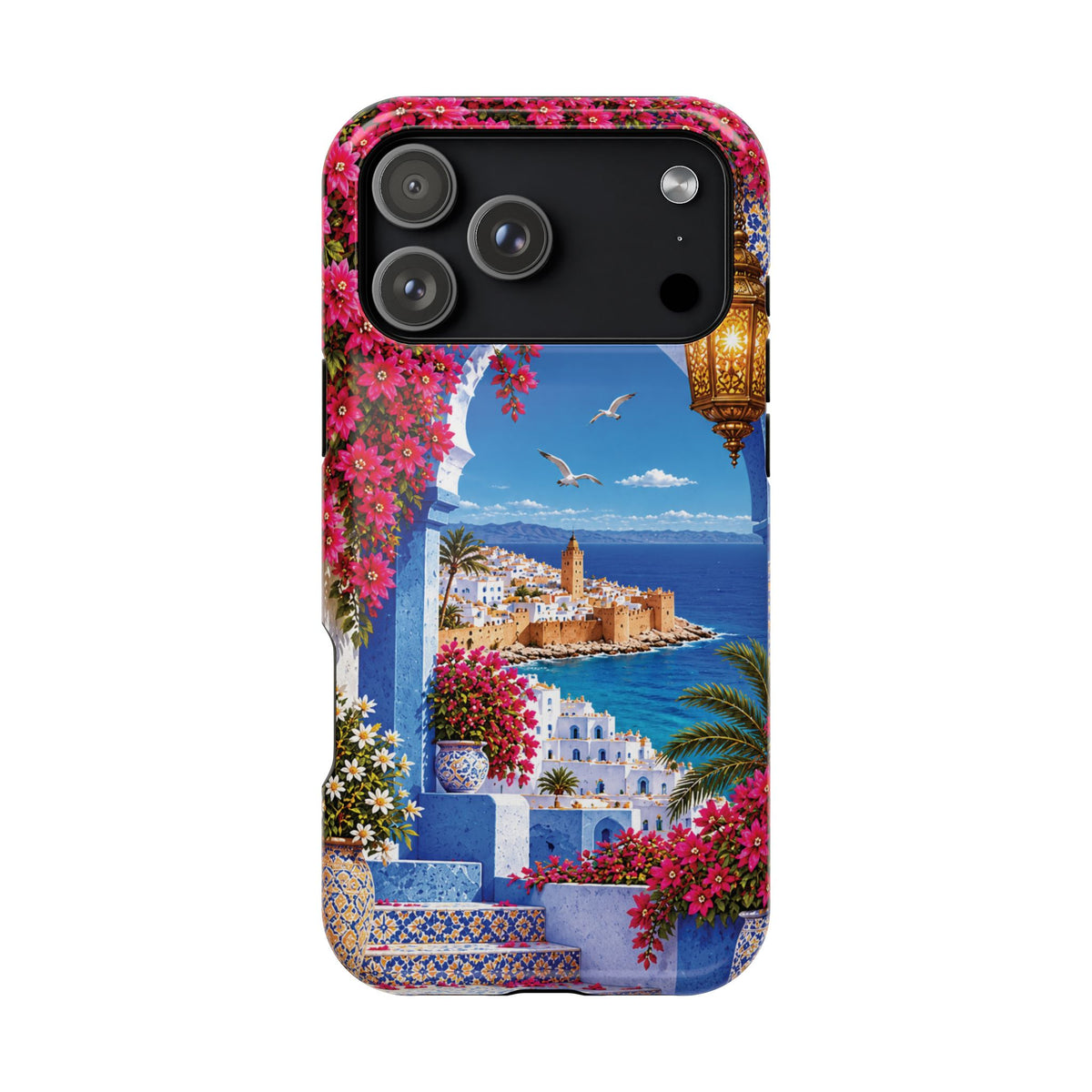 Moroccan Blue Medina — Magnetic Impact-Resistant iPhone Cover