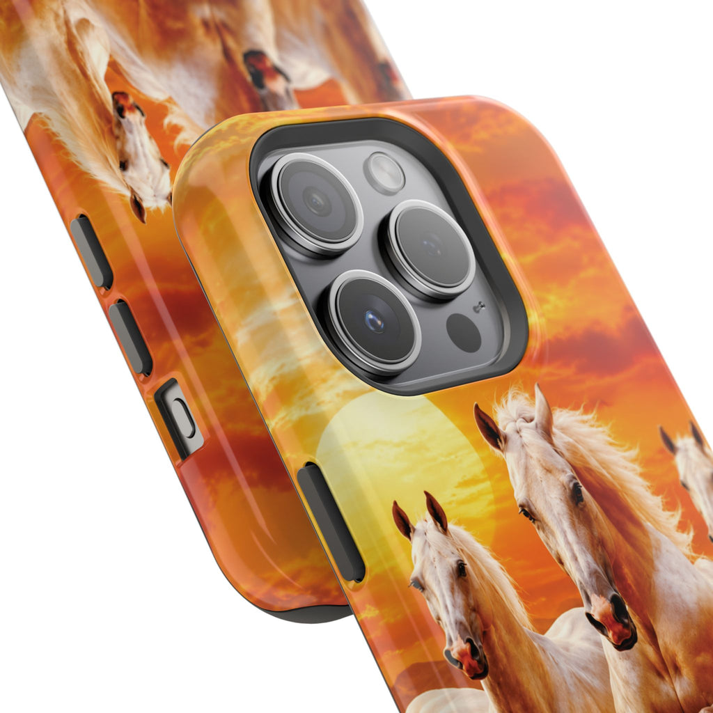 Atlas Horses - Moroccan Sunset — Magnetic Impact-Resistant iPhone Cover