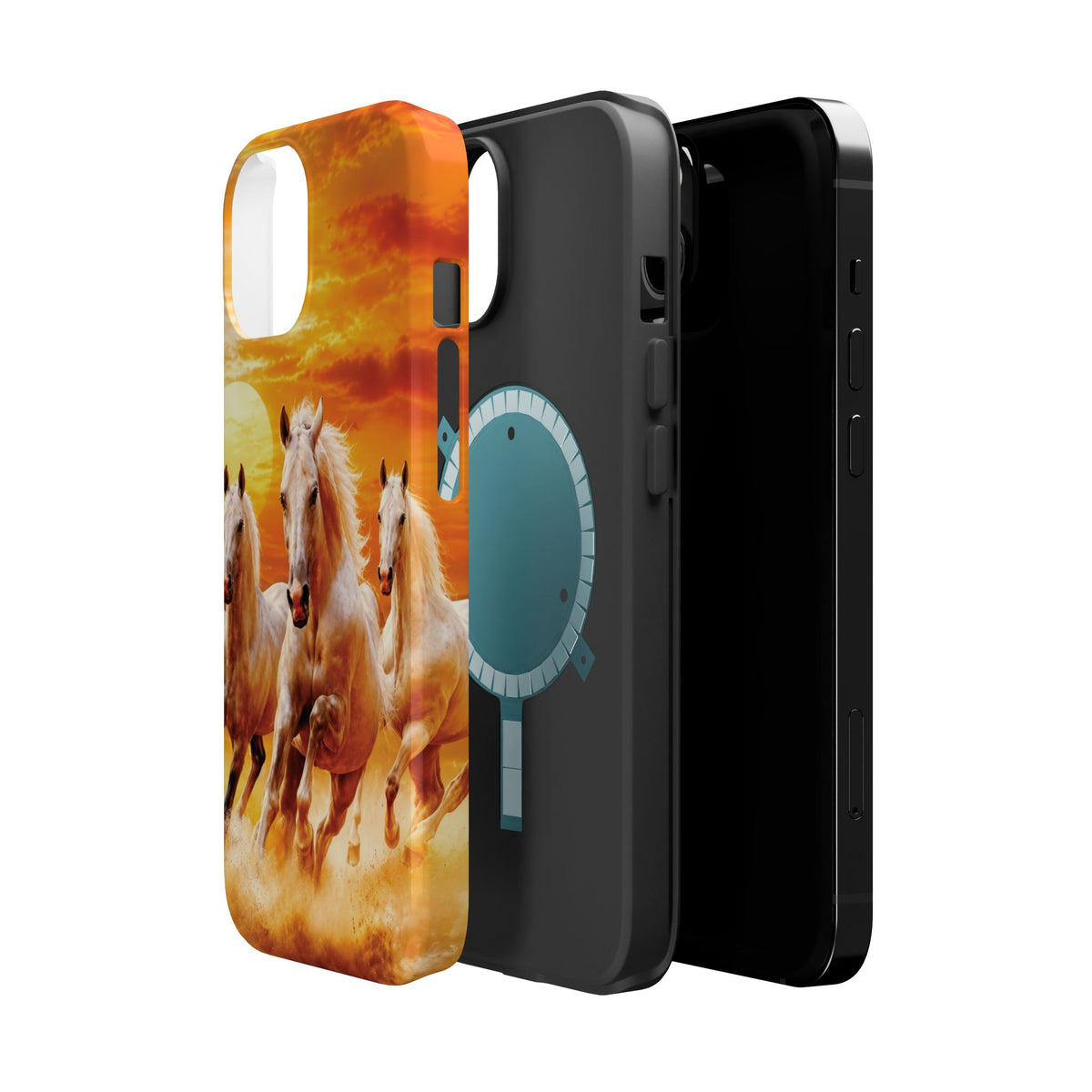 Atlas Horses - Moroccan Sunset — Magnetic Impact-Resistant iPhone Cover