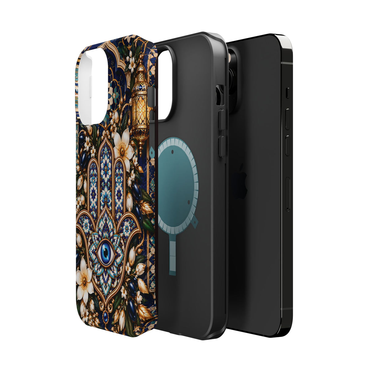 Moroccan Khmisa Zellige Heritage — Magnetic Impact-Resistant iPhone Cover