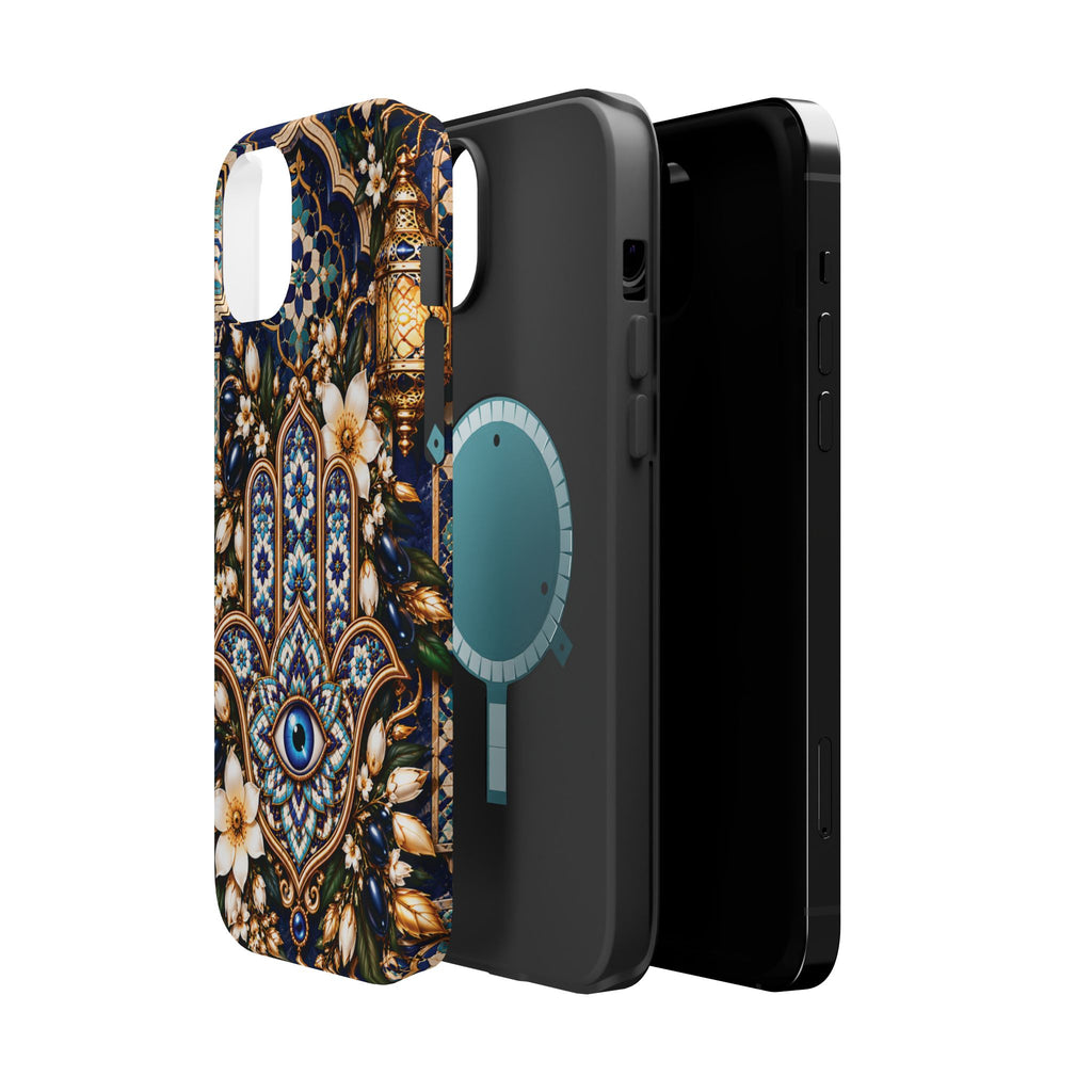 Moroccan Khmisa Zellige Heritage — Magnetic Impact-Resistant iPhone Cover