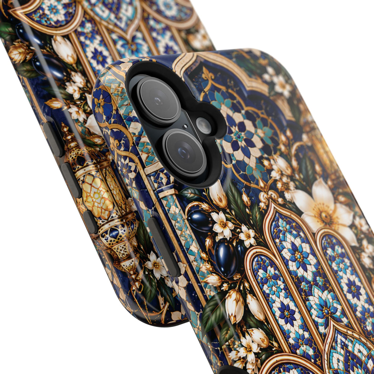 Moroccan Khmisa Zellige Heritage — Magnetic Impact-Resistant iPhone Cover