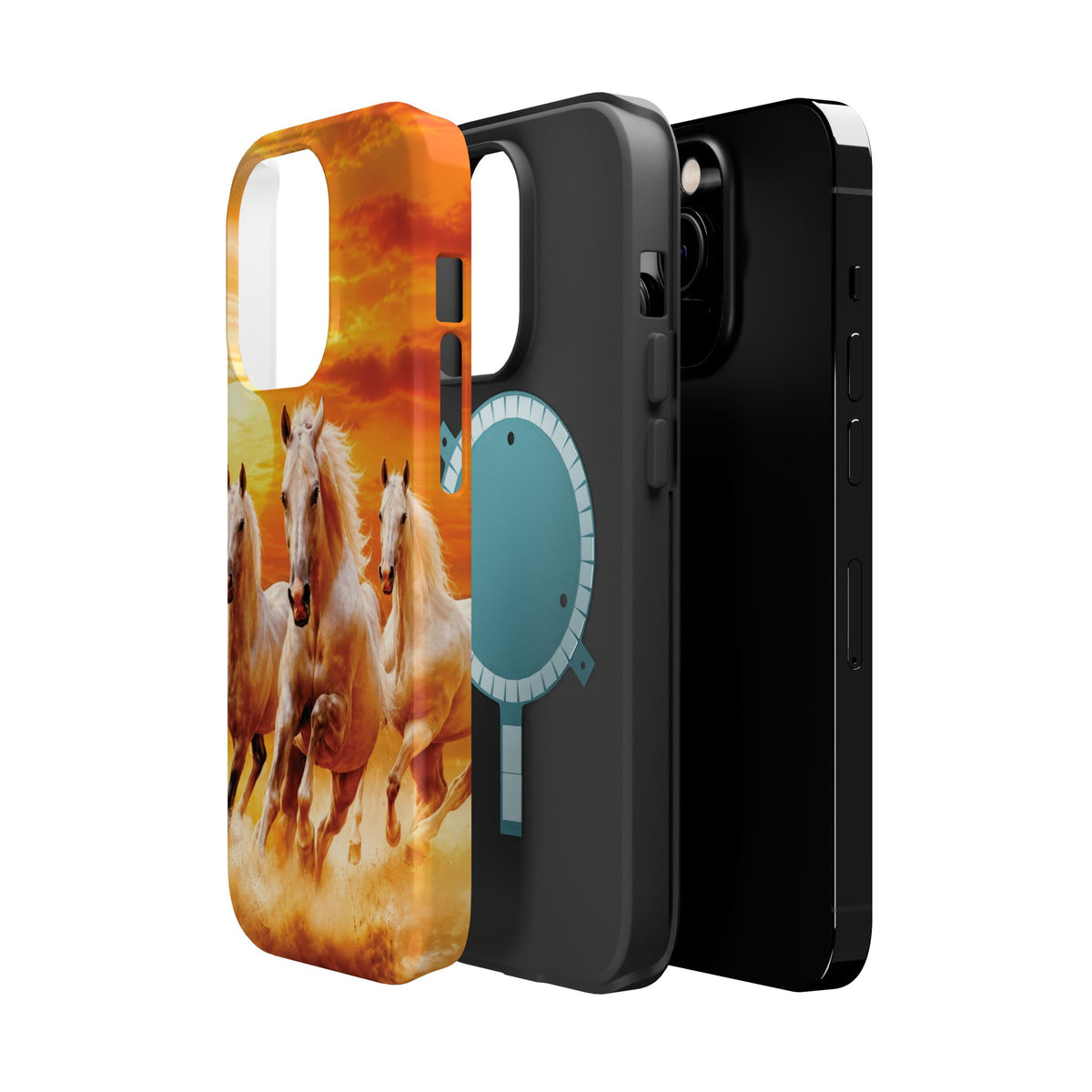 Atlas Horses - Moroccan Sunset — Magnetic Impact-Resistant iPhone Cover