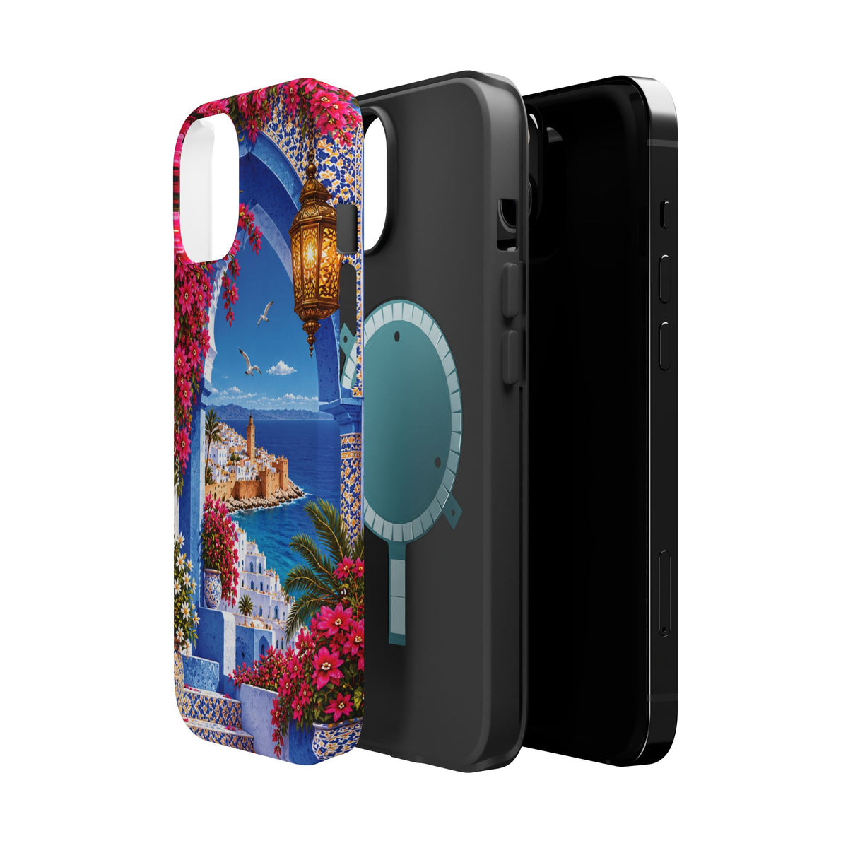 Moroccan Blue Medina — Magnetic Impact-Resistant iPhone Cover