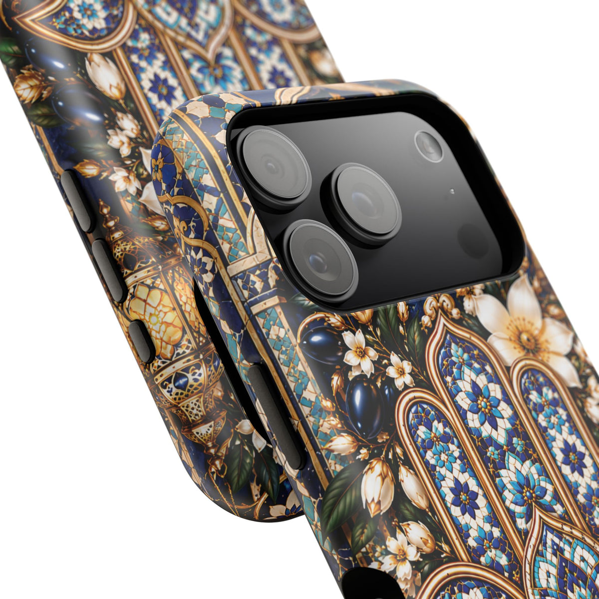 Moroccan Khmisa Zellige Heritage — Magnetic Impact-Resistant iPhone Cover
