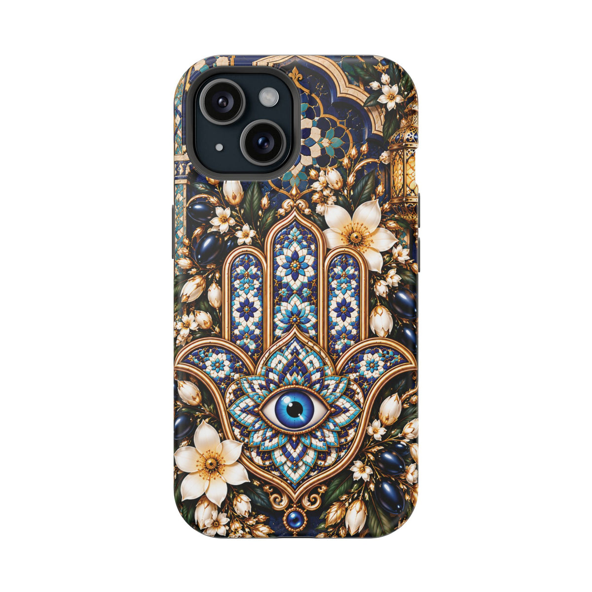 Moroccan Khmisa Zellige Heritage — Magnetic Impact-Resistant iPhone Cover