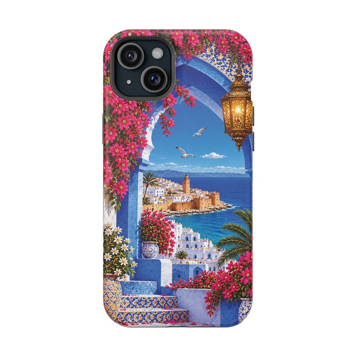 Moroccan Blue Medina — Magnetic Impact-Resistant iPhone Cover